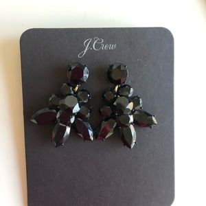 J crew jet black earrings!